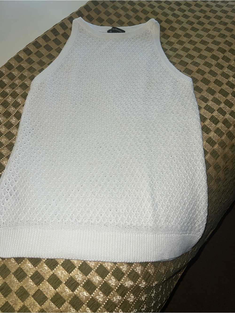 Tommy Bahama Open-Knit Sleeveless Top Size Large